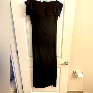 X by Escape  Ruffled Off-The-Shoulder Gown